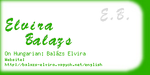 elvira balazs business card